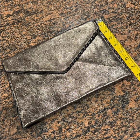 Rebecca Minkoff Glittery Metallic Envelope Clutch. - Picture 9 of 9